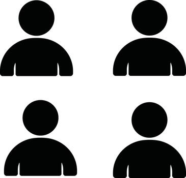 our simple user icons for app design vector