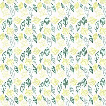 seamless leaf pattern design vector
