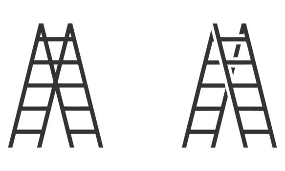 Ladder icon isolated on a white background vector