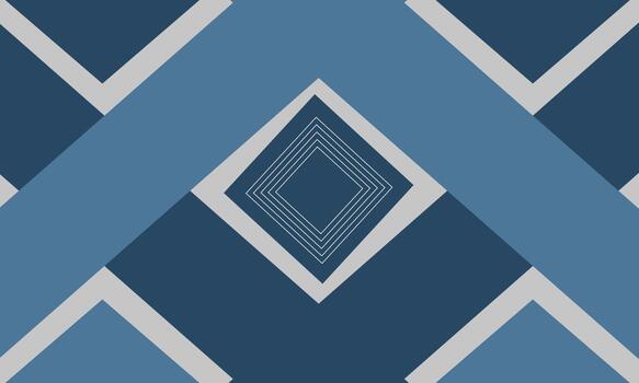 Geometric Pattern with Blue and Gray Squares. vector