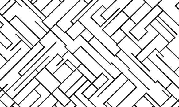 Abstract Geometric Pattern with Interlocking Lines. vector