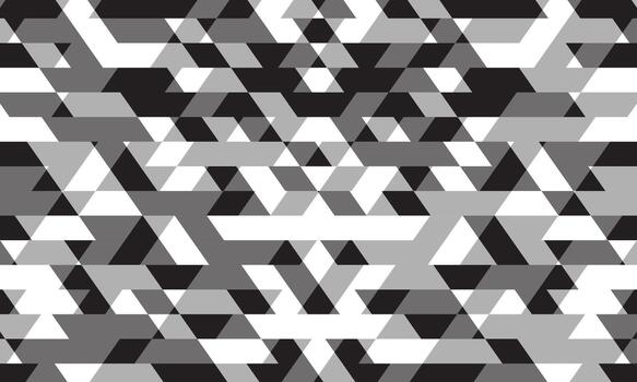 Abstract Geometric Pattern in Shades of Gray. vector