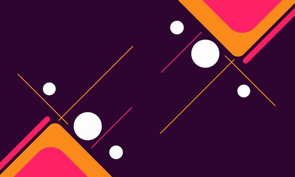 Abstract geometric background with circles and triangles. vector