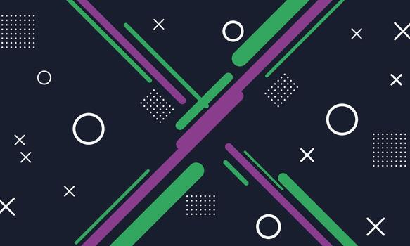 Abstract Geometric Background with Colorful Lines and Shapes. vector