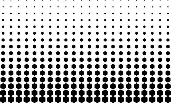 Halftone Pattern with Hexagons Gradient Effect. vector