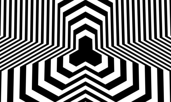 Abstract Optical Illusion with Geometric Patterns. vector