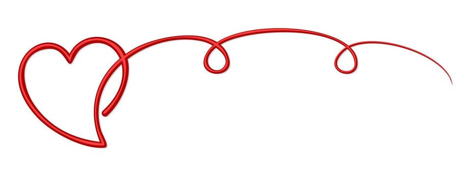 uno línea marco con corazón. vector