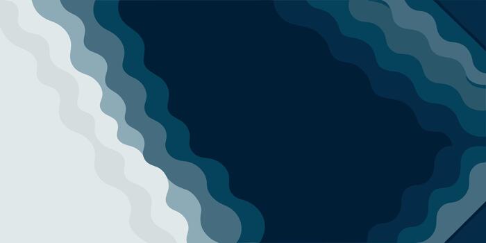 Abstract flowing waves of deep blue and light blue colors creating a modern background vector