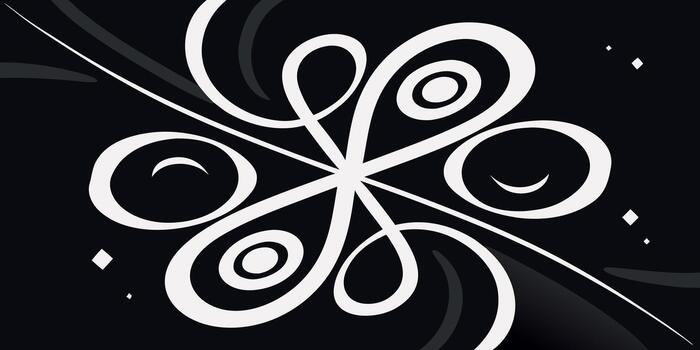 resumen blanco arremolinándose simétrico diseño con un oscuro antecedentes y sutil textura vector