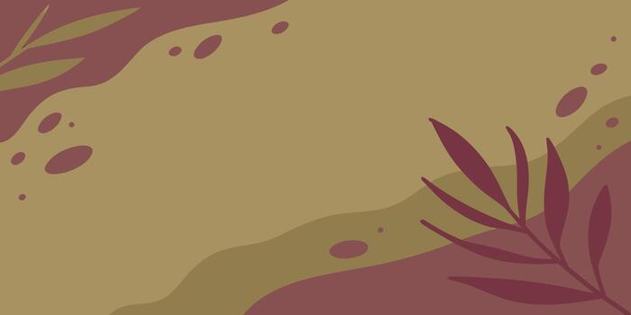 resumen orgánico formas y botánico elementos en calentar terroso tonos para antecedentes diseño vector