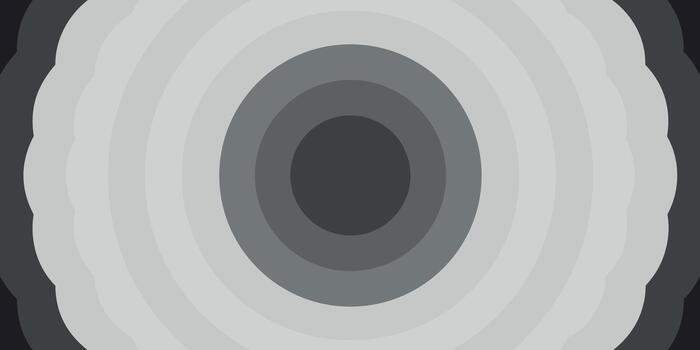 Concentric oval shapes in grayscale create an abstract futuristic tunnel or eye effect vector