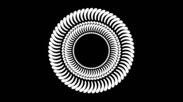 hypnotiserend wit concentrisch spiraal lus abstract optisch illusie achtergrond video