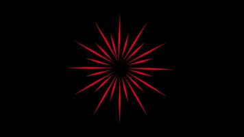Aggressive Red Starburst Animation Loop with Sharp Spikes on Black Background video