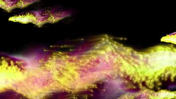 abstract digitaal artwork met dynamisch wervelende kleuren en vloeistof deeltje Effecten video