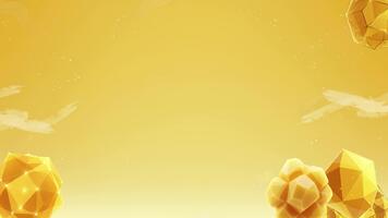 minimo giallo 3d a strisce forma sfondo lento rotante astratto elemento video