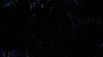 analog tekniskt fel slinga - blå sci-fi partiklar video