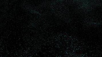 partikel damm flytande sömlöst i djup mörk Plats bakgrund video