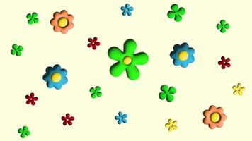 4K footage Simple colorful floral rotate wiggle icons three in bright colors petals animated screen saver lockscreen. Ideal for presentations, motion graphics, and digital art projects video