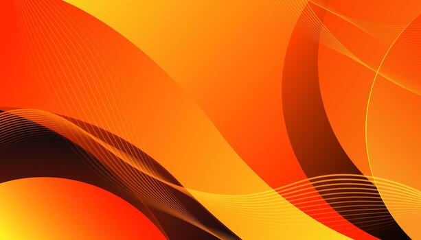 Orange gradient Modern Abstract Background with Dynamic Waves and Lines vector