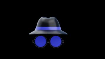 3d animering av hacker ansikte video