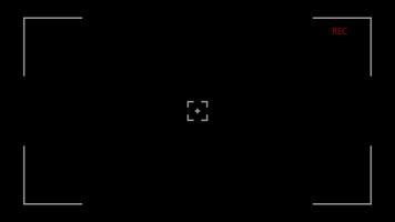 Looping camera frame animation on a transparent background video