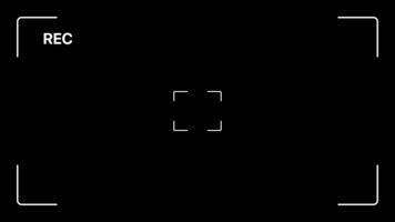 looping camera kader animatie Aan een transparant achtergrond. video