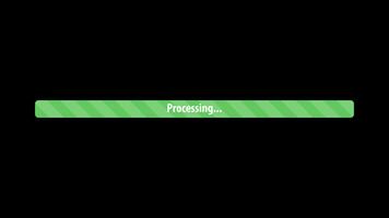 looping animering grön läser in framsteg bar på en transparent bakgrund video