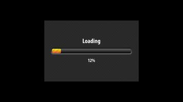 arancia Caricamento in corso bar animazione su un' trasparente sfondo video