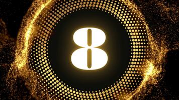 svart guld partikel Lycklig ny år timer nedräkning video