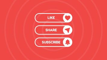 Orang and White Modern Animated Like Share and Subscribe Button video