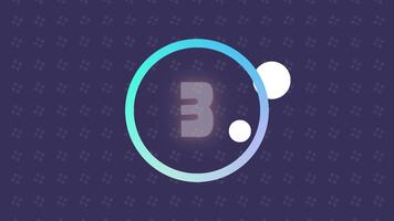 White and Blue Simple Geometric Animated Countdown video