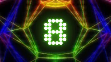 Black Neon Abstract Digital Launch Intro Timer Countdown video