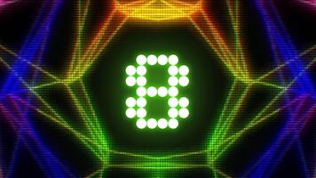 Beautiful Black Neon Abstract Digital Launch Intro Timer Countdown video