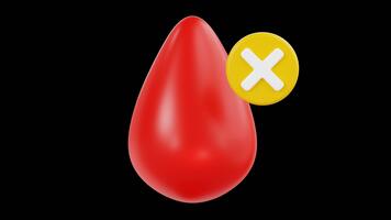 3d animação zero trans gordo óleo solta ícone com alfa canal video