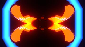 azul y naranja neón psicodélico resumen transformando objeto antecedentes vj lazo en 4k video
