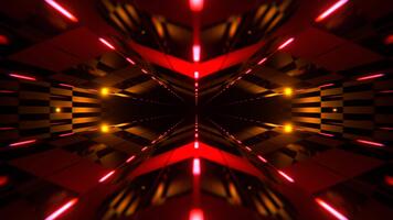 rood en oranje abstract cyber snelweg met neon markeringen achtergrond vj lus in 4k video