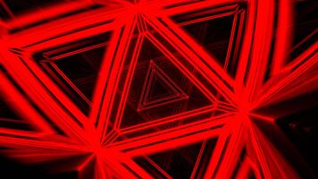 vermelho e branco voar através a geométrico néon espacial matriz fundo vj ciclo dentro 4k video