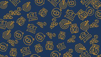 globale finanziario obiettivi e ricchezza accumulo sfondo dinamico movimento grafica di mondo carta geografica oro bar pile bersaglio realizzazione video