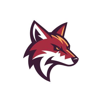 Modern fox head logo design with sharp angular lines and bold red-orange palette for branding and mascot identity vector