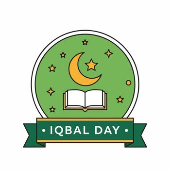 plano ilustración de un abierto libro con un creciente Luna y estrellas vector