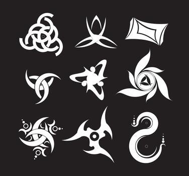 Collection of Symbols Good for adding Details to Your Designs or Use it for T-Shirt Print Design vector