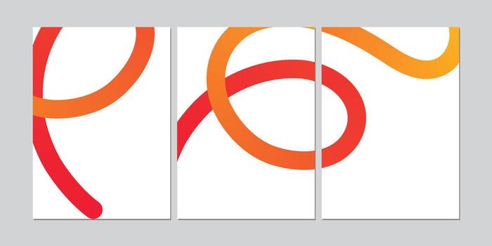 Color Gradient Lines Pattern, Abstract Holi Banners with Gradient Colored Curve Shape. Posters with Waves vector