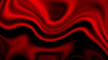 abstrakt vågig röd tyg textur. flytande holografiska bakgrund. slät silke tyg yta med krusningar och veck på de vävnad holografiska pastell bakgrund med 3d tolkning i sömlös slinga video