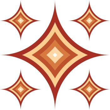 Abstract midcentury style geometric flat shape design vector