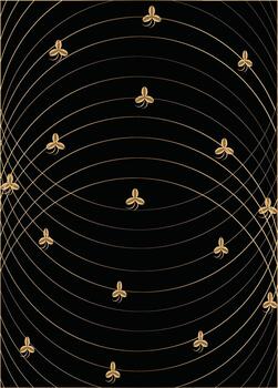 Abstract illustration of luxurious black lines on a gradient background vector