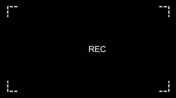 Camera Recording Indicator with border animation isolated on black background video