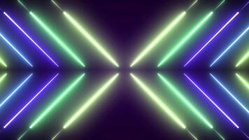 dynamisk neon trianglar skapande en symmetrisk och fängslande visuell erfarenhet video