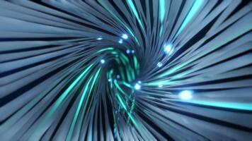 abstrakt fiber optisk kablar, lysande data ljus pulser rör på sig snabb. hög hastighet internet, digital kommunikation, global nätverk, modern teknologi. futuristisk, bredband, förbindelse begrepp. video