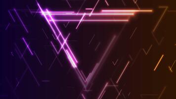 retrò astratto hi-tech movimento sfondo con problema tecnico triangolo video