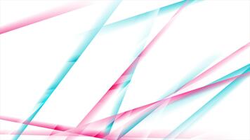 Pink and blue glossy stripes abstract motion background video